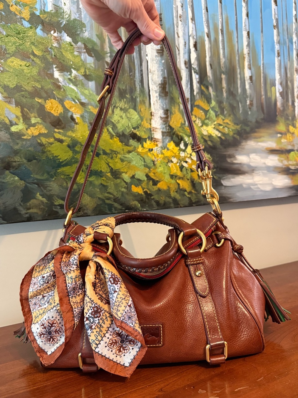 🤎 Dooney & Bourke OG Florentine Satchel // Chestnut 🤎 - Picture 2 of 16